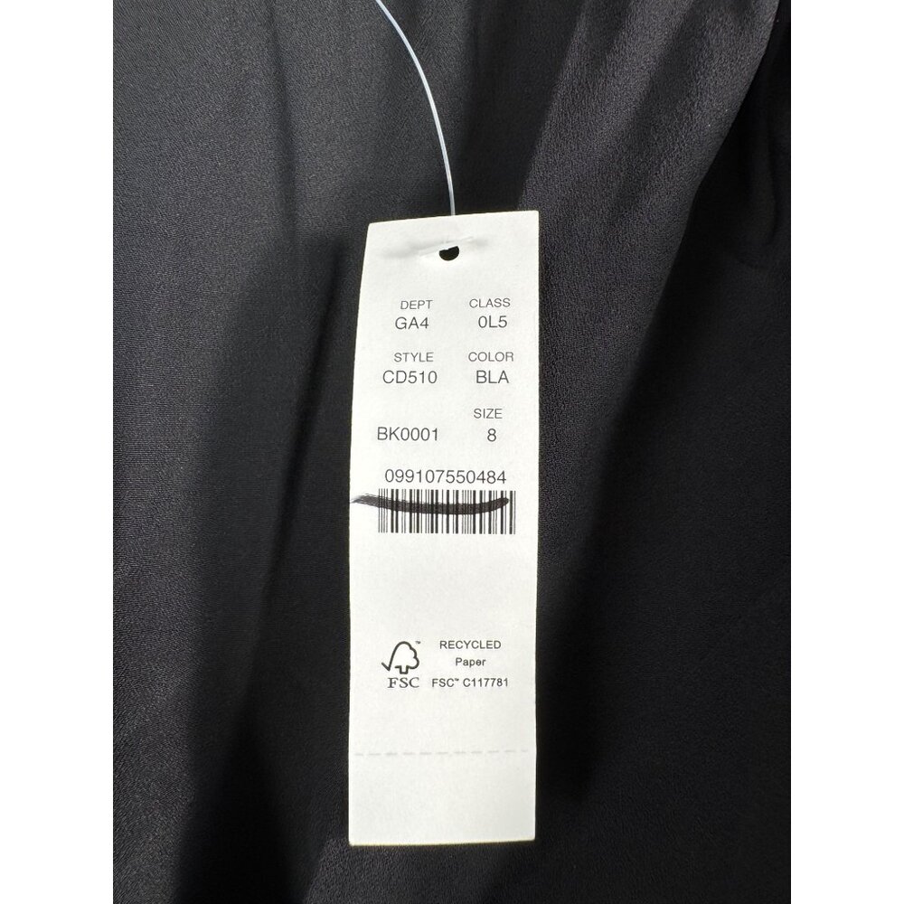 J.Crew Collection Full-length embellished ruched dress black 90s maxi sz 8 - Picture 3 of 11